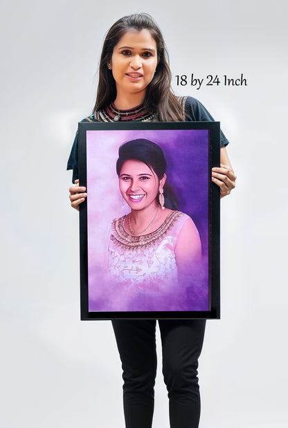 Digital Oil Painting With Frame