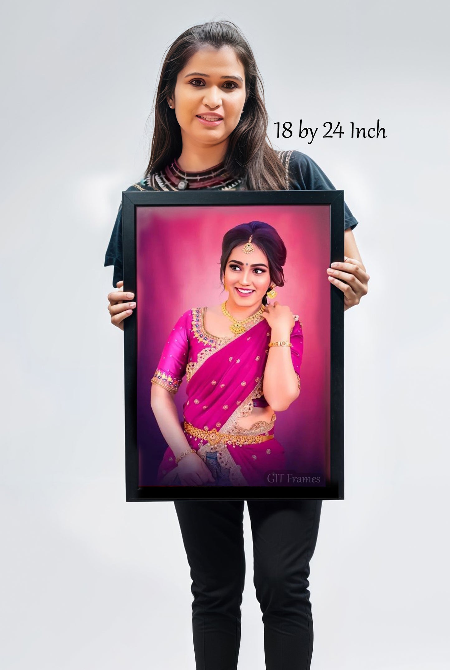 Digital Oil Painting With Frame