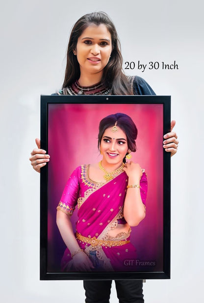Digital Oil Painting With Frame