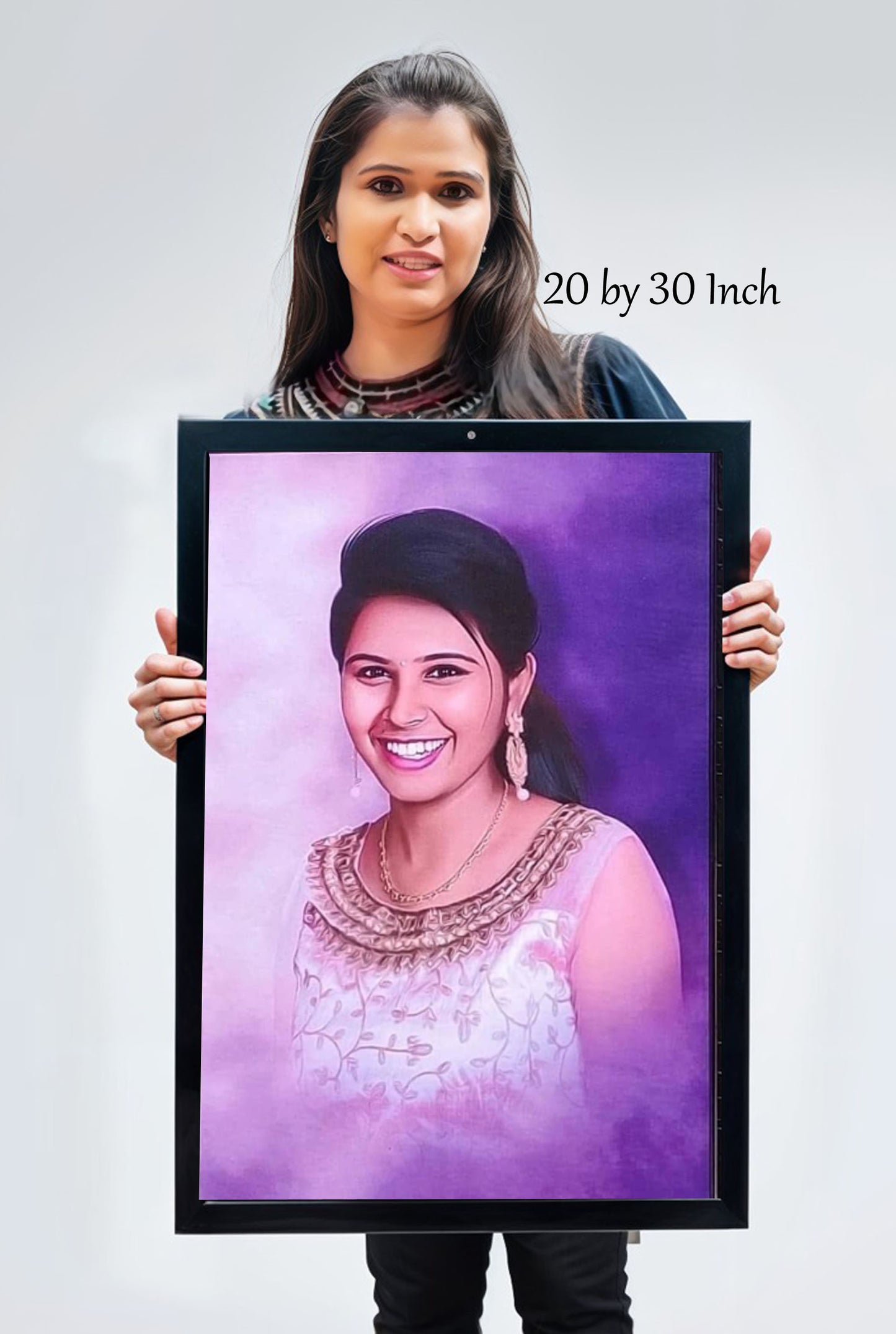 Digital Oil Painting With Frame