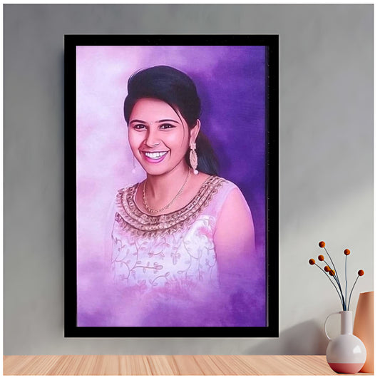 Digital Oil Painting With Frame